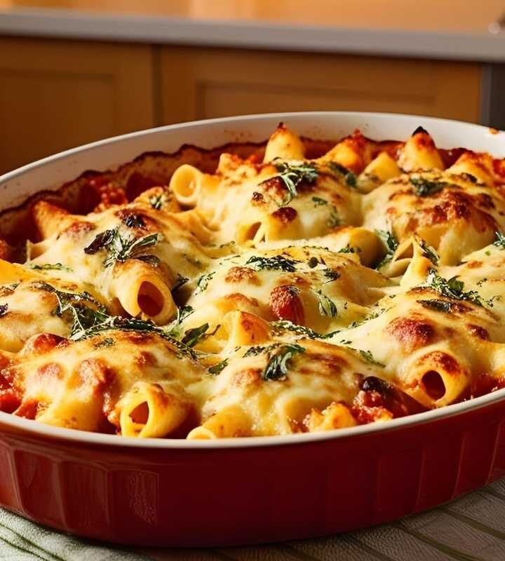 macarrao de forno com carne moida​