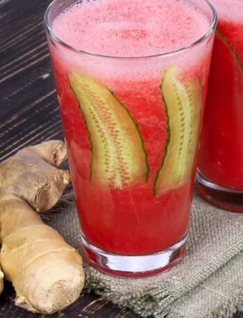 suco de melancia com gengibre​