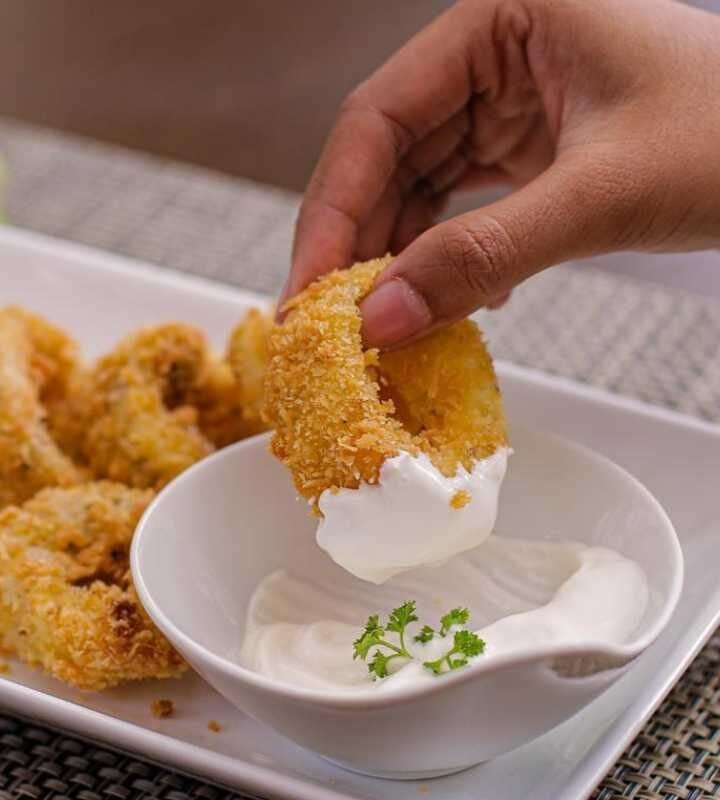 Anéis de Cebola Crocantes