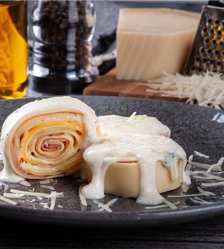 Rondelli Recheado com Presunto e Queijo