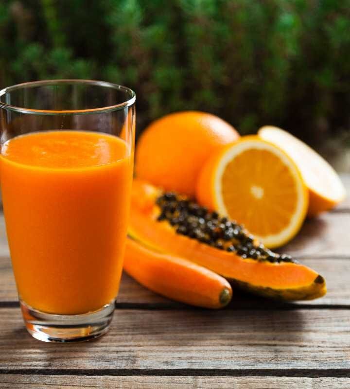 Vitamina de Mamão com Laranja:
