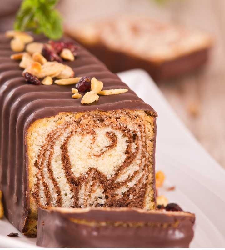 Bolo Mesclado de Chocolate e Baunilha