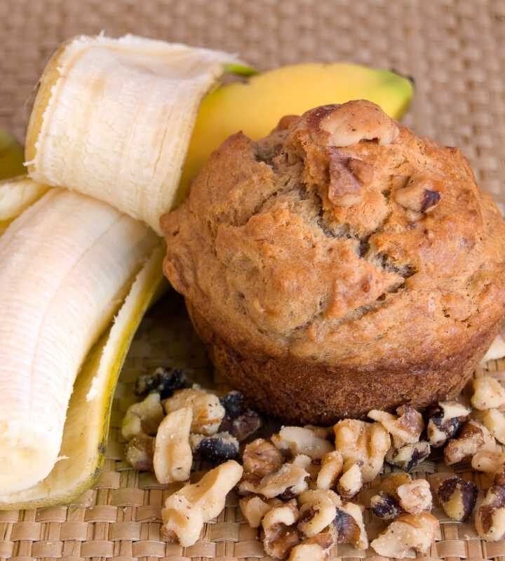 Bolo de banana com aveia