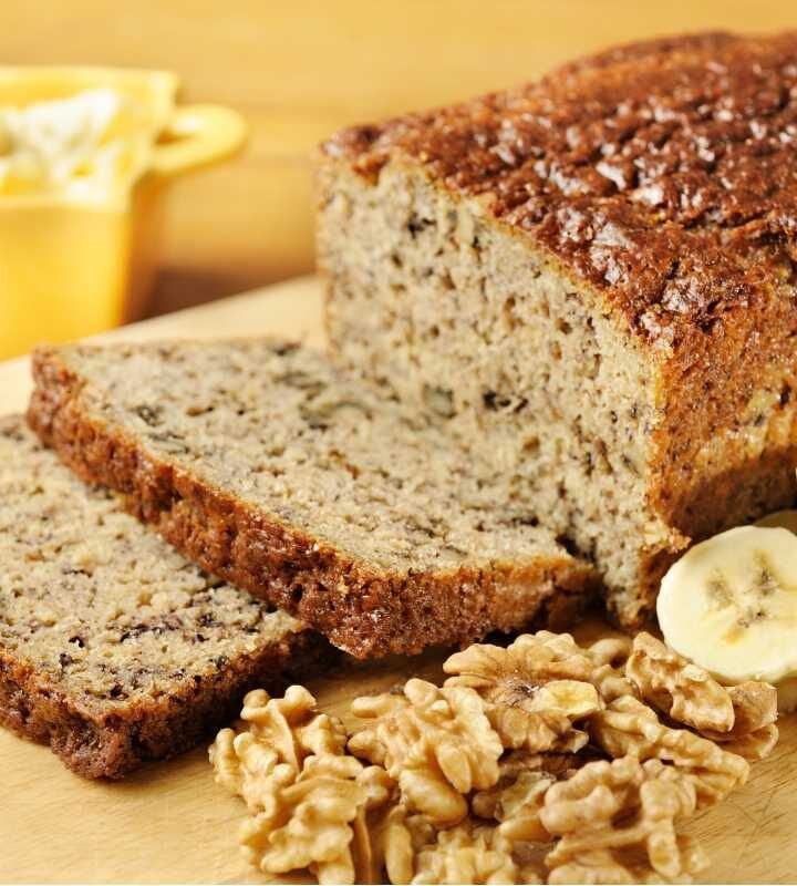 Bolo de banana e avelã fit