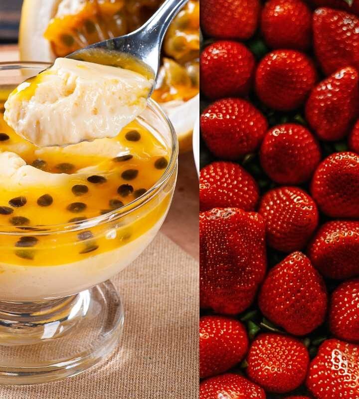 Morango do amor com recheio de musse