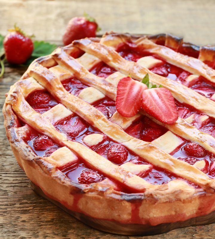 receita de torta com morango