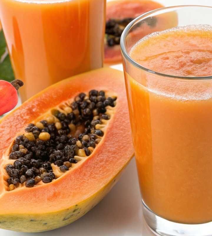 suco de cajú e mamão